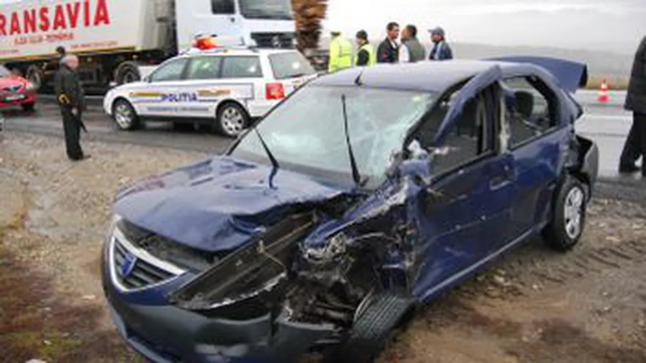 Accident rutier în Dâmbovița, pe DN 1 A: Trei persoane rănite