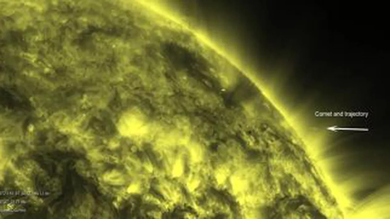 Imagini extraordinare: O cometă dezintegrată după impactul cu Soarele!
