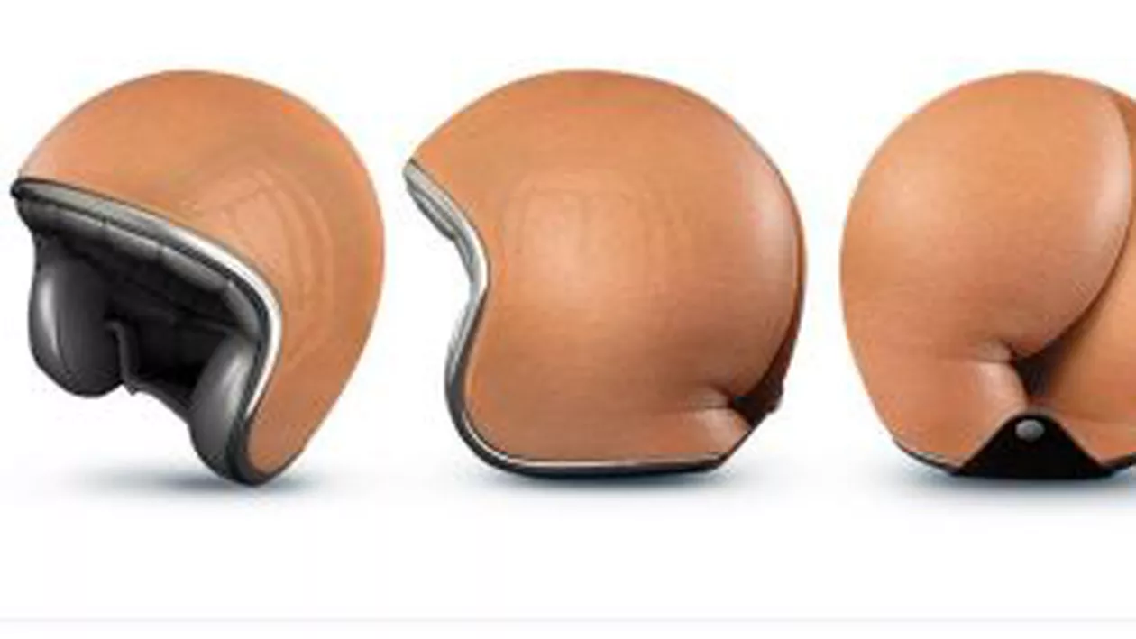 IDEI TRĂZNITE: Căști cu păr, chelie ba chiar și sâni pentru motocicliști (FOTO)