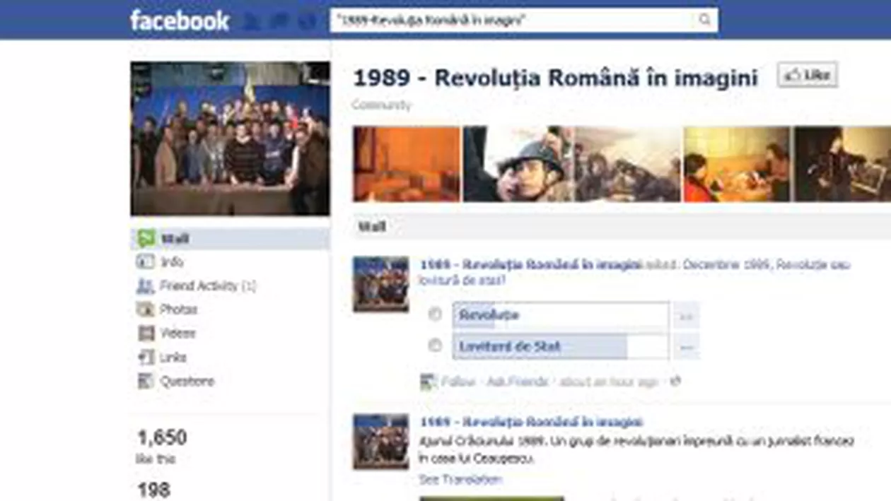 Revoluţia română are cont pe Facebook: Utilizatorii pot vedea imagini unice de la evenimentele din decembrie 1989!