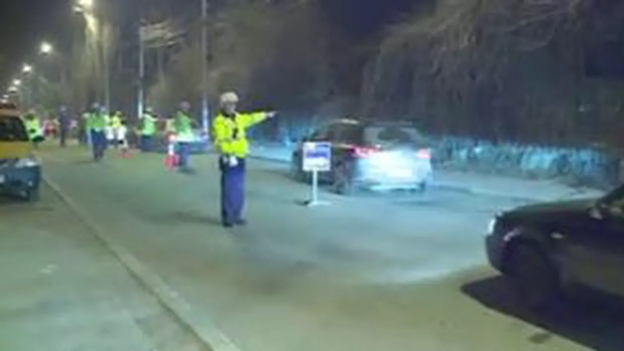 București: Un agent de poliție, luat pe capotă de un șofer care a refuzat să oprească în timpul unei razii