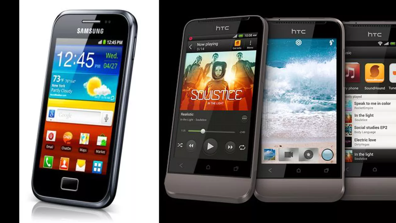 Comparație: Samsung Galaxy Ace Plus vs. HTC One V - design simplu și frumos, specificații acceptabile (FOTO)