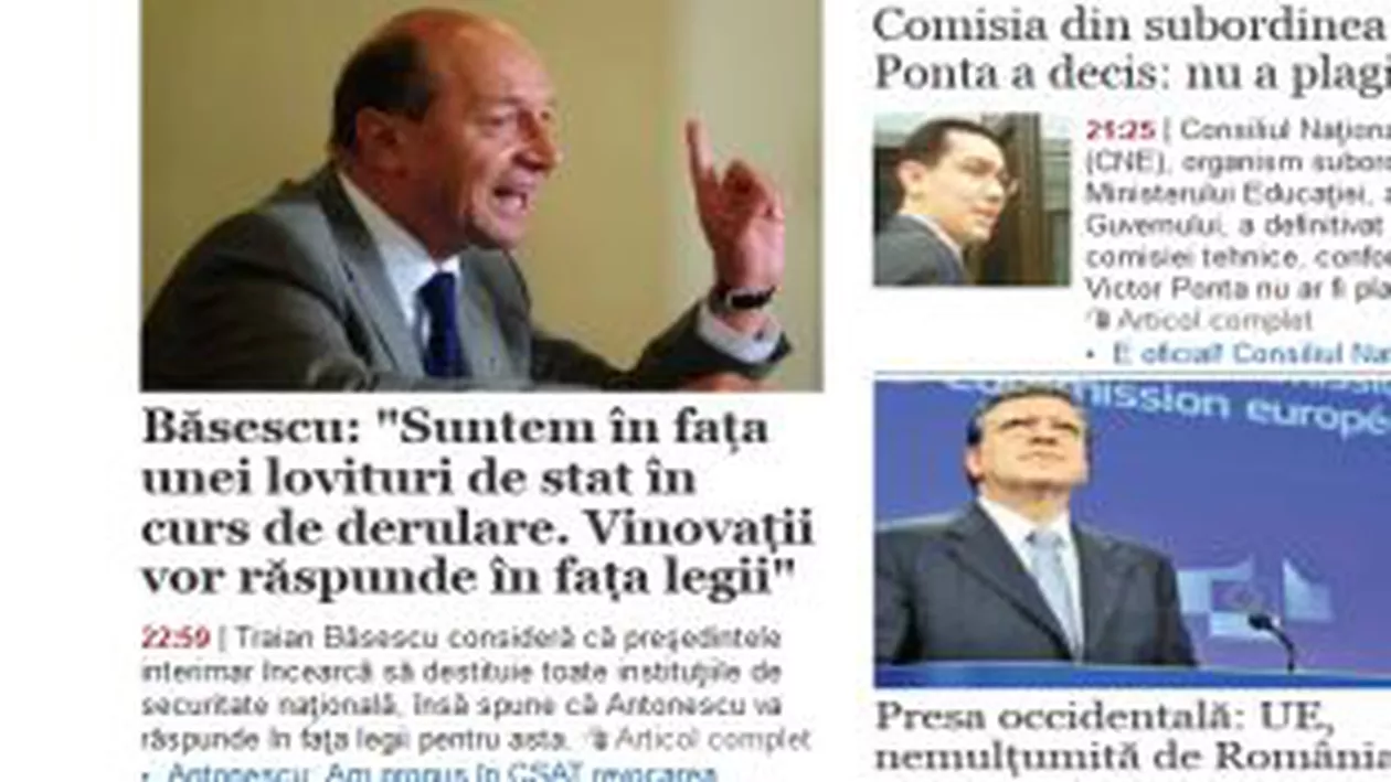 REVISTA PRESEI – Vineri, 20 iulie: Victor Ponta nu a plagiat, conform Consiliului Naţional de Etică și reacții după prezentarea raportului pe Justiție - principalele teme