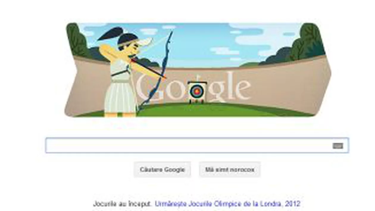 Google sărbătorește recordul mondial la tir cu arcul printr-un nou logo inedit
