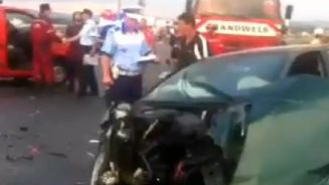 Accident grav pe DN1, în Otopeni: Patru autoturisme s-au ciocnit, iar două persoane au fost grav rănite