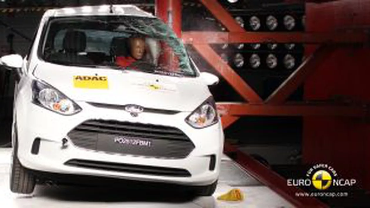 Ford B-Max obține cinci stele, punctajul maxim la testele Euro NCAP