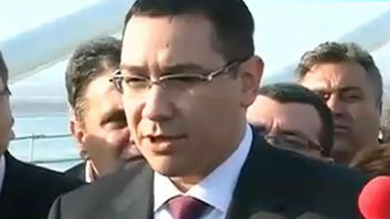 Victor Ponta, la inaugurarea Podului Calafat-Vidin: Va fi dat în funcțiune cel târziu în mai 2013