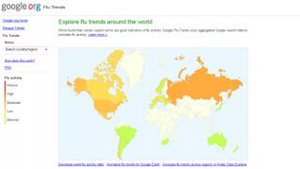 Google Flu Trends, disponibil acum și în România
