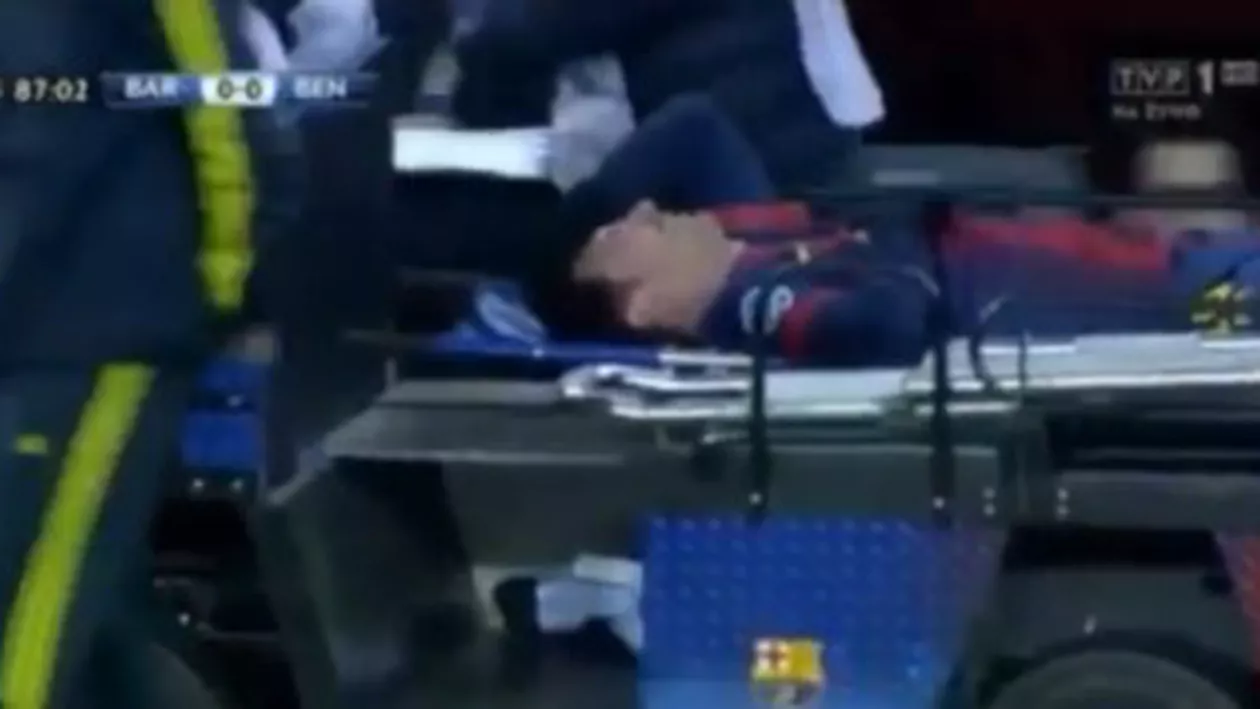 Imaginile cu Messi scos pe targă i-au șocat pe fanii Barcelonei: Cât va lipsi argentinianul de pe teren (VIDEO)