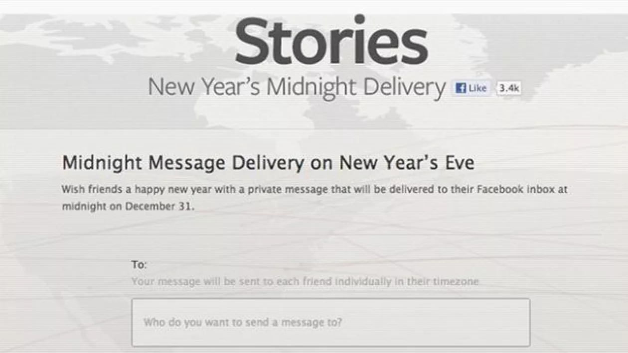 Facebook a lansat Midnight Delivery, o aplicație cu care poți trimite mesaje de anul nou prietenilor de pe rețeaua de socializare