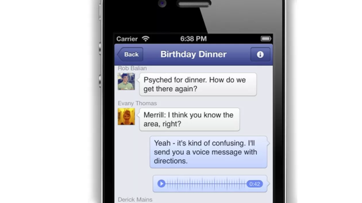 Facebook introduce mesajele vocale înregistrate pentru aplicația messenger