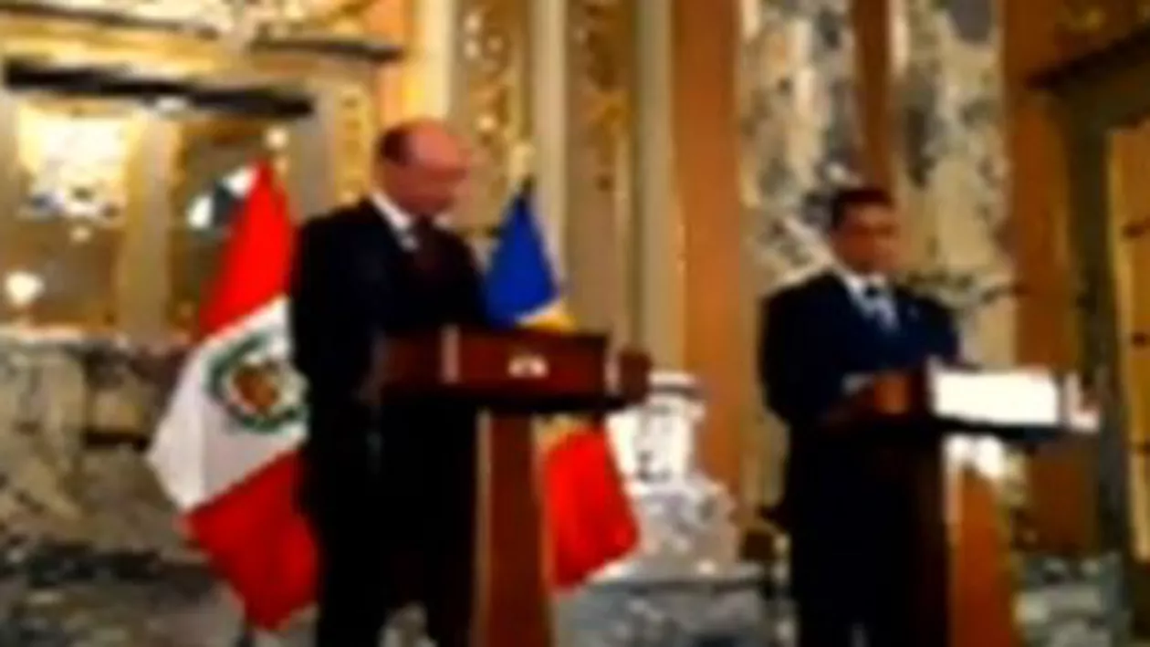 Președintele Traian Băsescu, vizită oficială la Lima: „Vedem Peru o țară parteneră pentru relații industriale și comerciale”