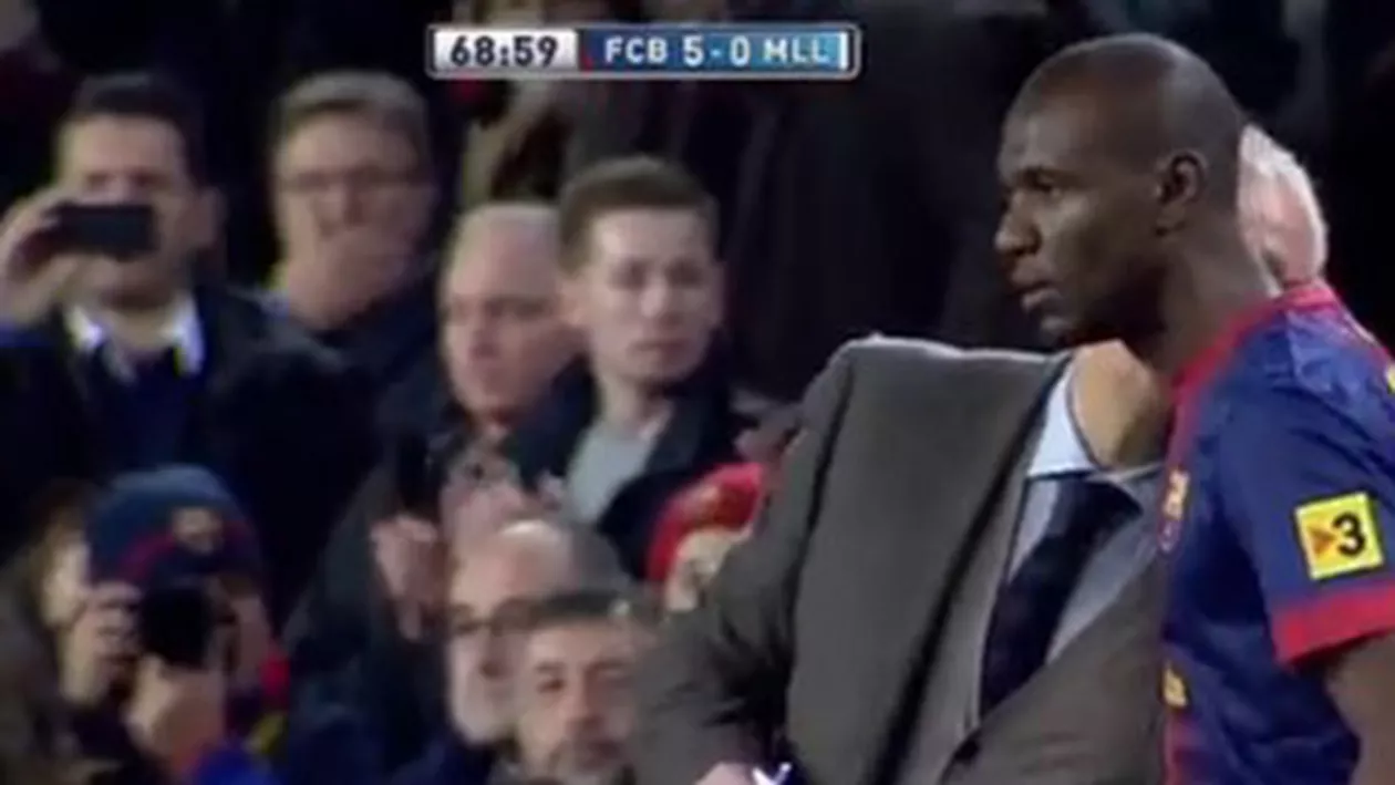 Moment emoționant pe Camp Nou: Eric Abidal a revenit pe teren, la un an după transplantul de ficat (VIDEO)