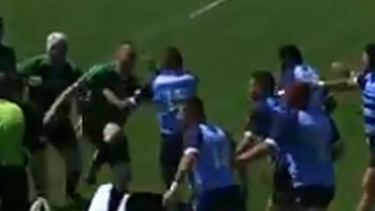 Bătaie cruntă între jucătorii partidei de rugby RC Bârlad – RCM Galați