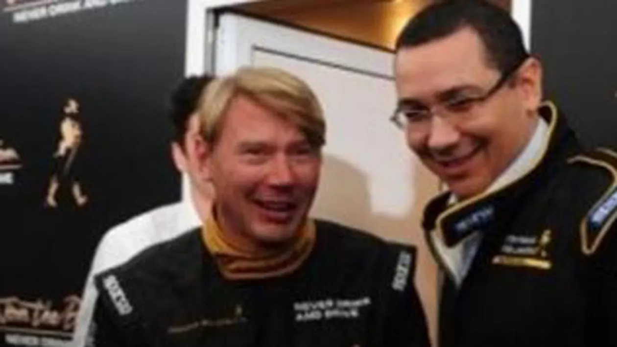 Premierul Ponta, prezent la o demonstrație de condus a finlandezului Mika Hakkinen