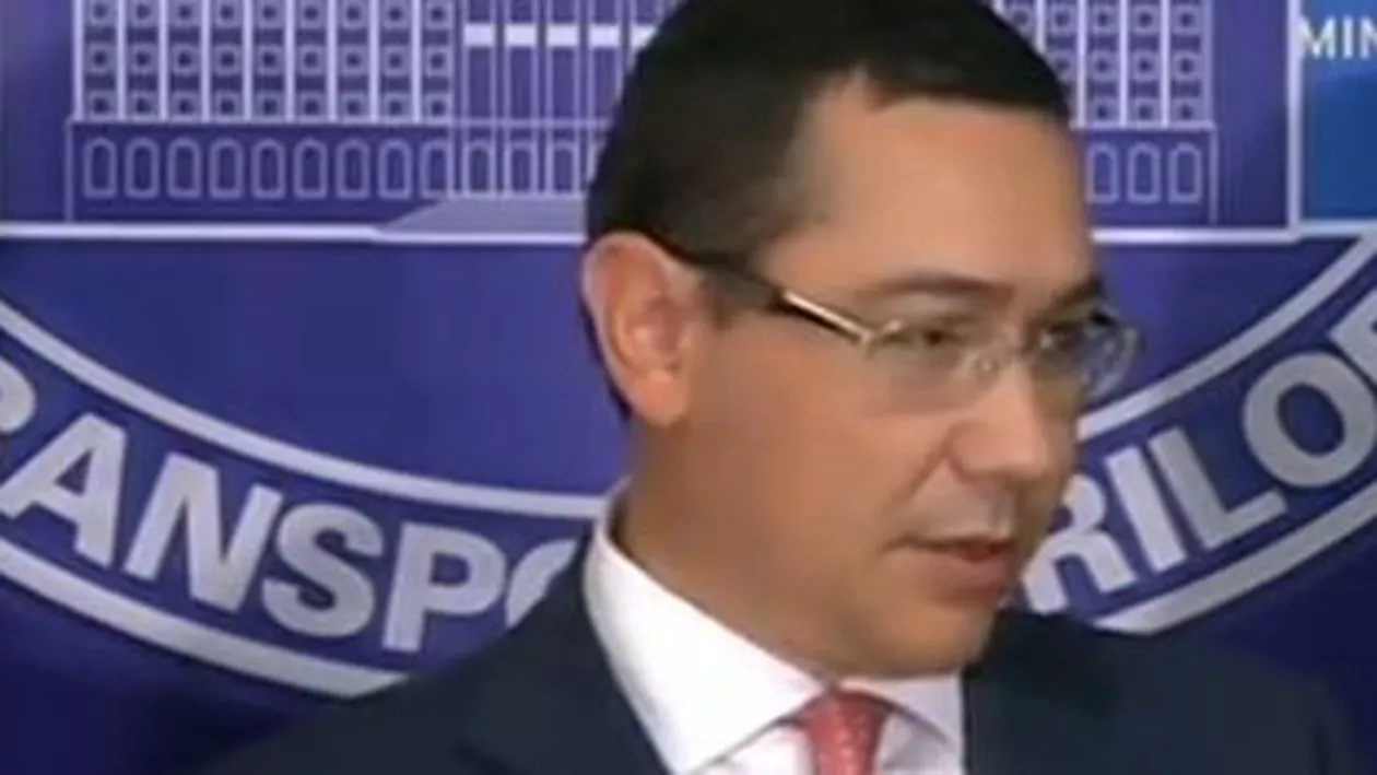 Victor Ponta a preluat interimatul de la Transporturi: Secretarul de stat se va ocupa de problemele curente ale ministerului