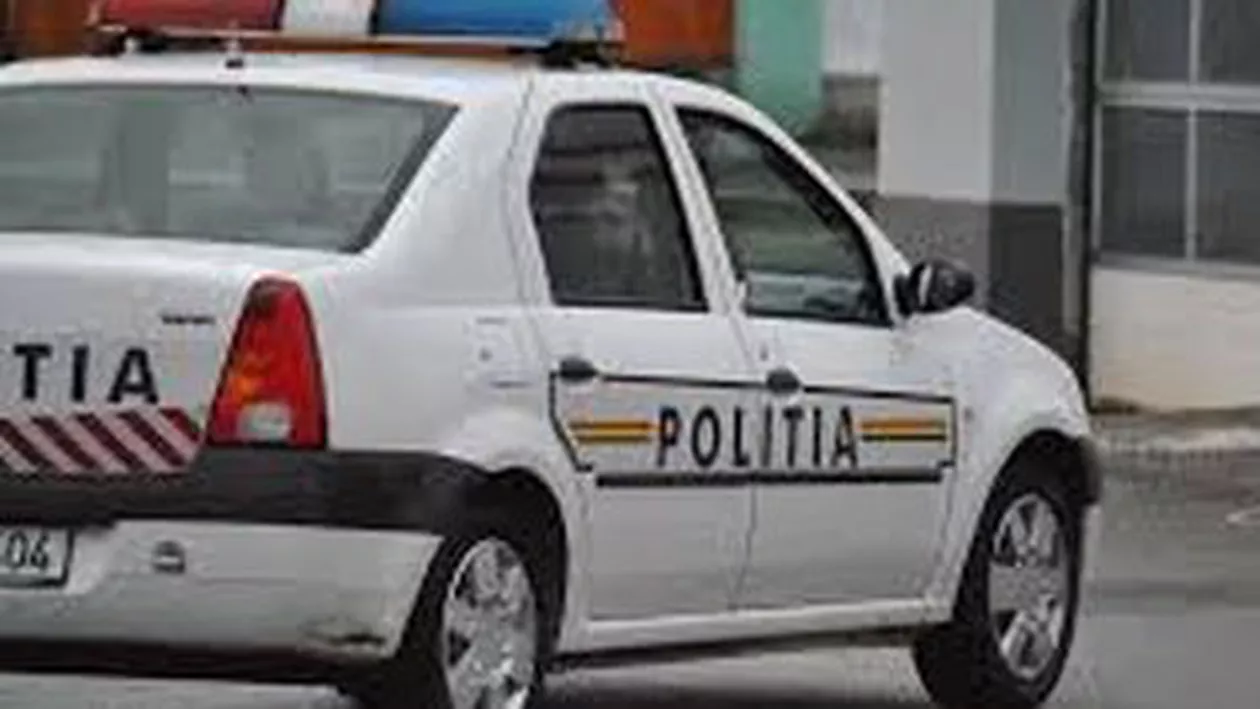 Sibiu: O mașină de Poliție a ars în totalitate pe DN1, în timp ce monitoriza traficul