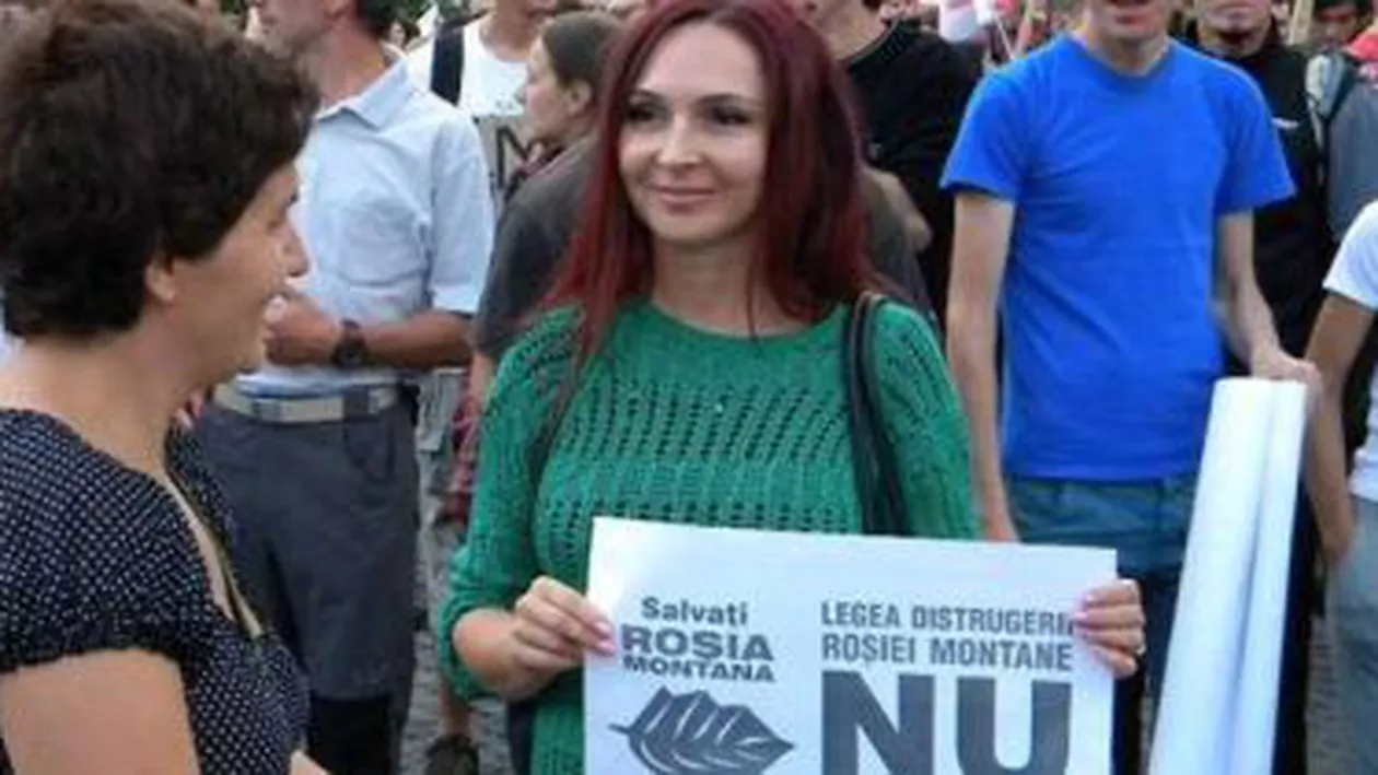 Protest față de proiectul Roșia Montană la Cluj: Soția lui Boc, printre cei circa 1.000 de manifestanți