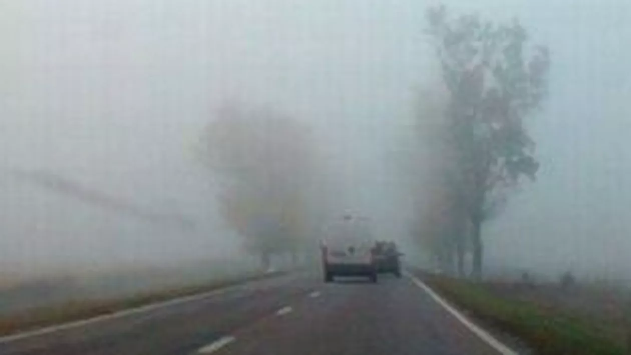 Cod galben de ceață pentru 5 județe și autostrada A1