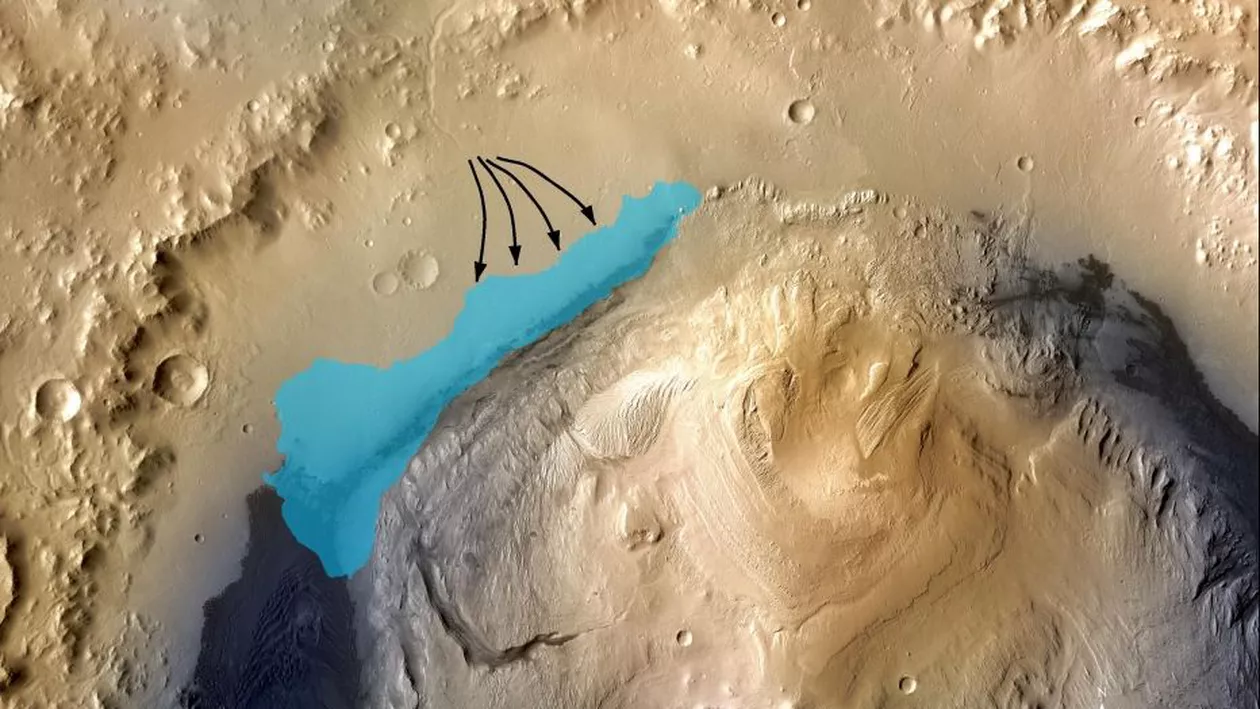 Robotul Curiosity a descoperit dovezi ale existenţei unui fost lac cu apă dulce pe Marte