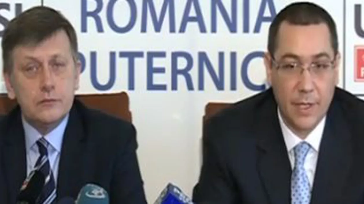 Ponta: Candidatul la prezidențiale al USL este Crin Antonescu. Alegerile, organizate pe 2 sau 9 noiembrie