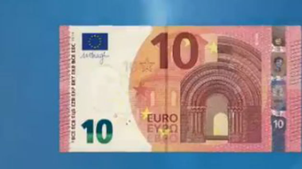 Banca Centrală Europeană a prezentat un specimen al noii bancnote de 10 euro, care va intra în circulație la sfârșitul lunii septembrie
