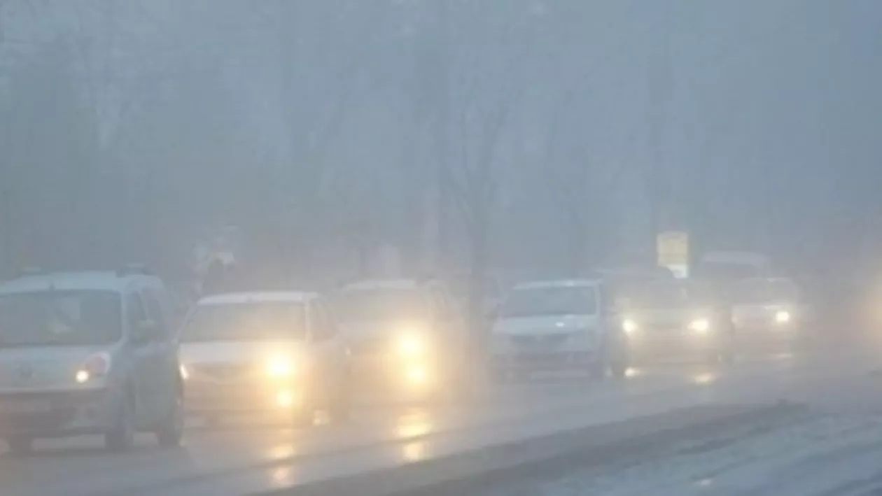 ANM: Cod galben de ceață pentru șase județe