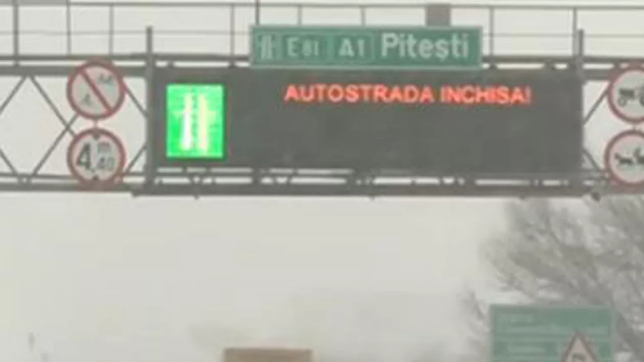 A1, A2 și A3 și 48 drumuri naționale, închise din cauza viscolului