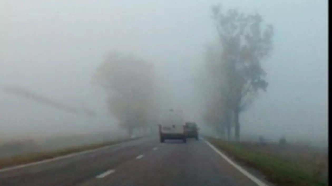 ANM: Avertizare cod galben de ceață pentru 13 județe