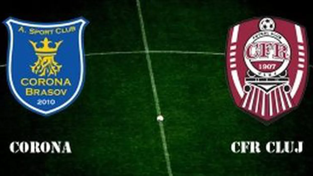 Liga I: Corona Brașov - CFR Cluj, scor 2-2