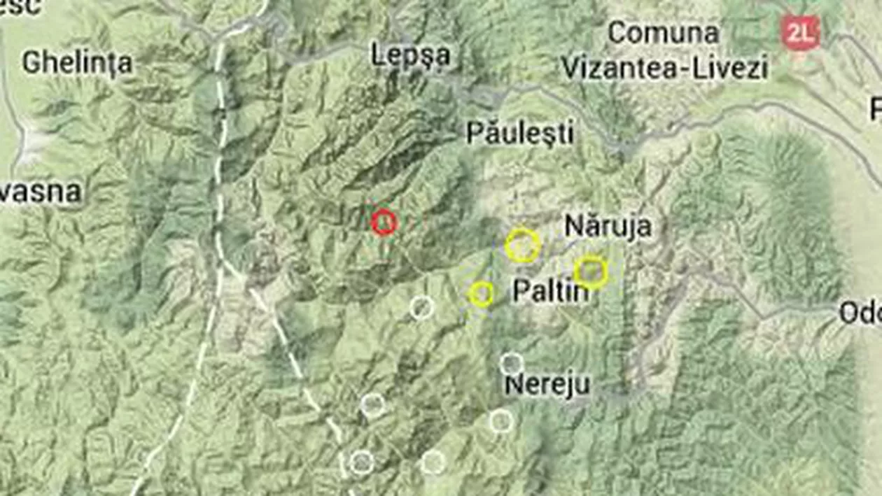 Cutremur de 2,8 înregistrat în zona Vrancea