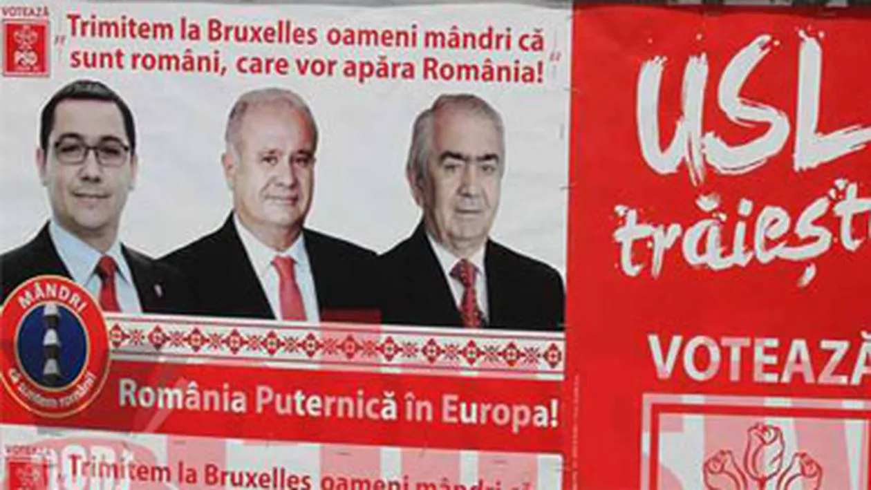 Afișele cu sigla USL vor fi date jos în șase județe: PNL a câștigat la BEC în fața PSD