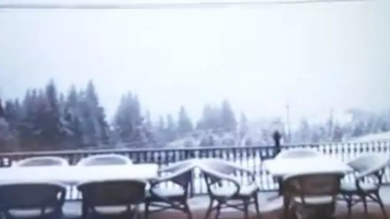 Ninsoare la Rânca în luna mai: Stratul de zăpadă care s-a depus a atins trei centimetri