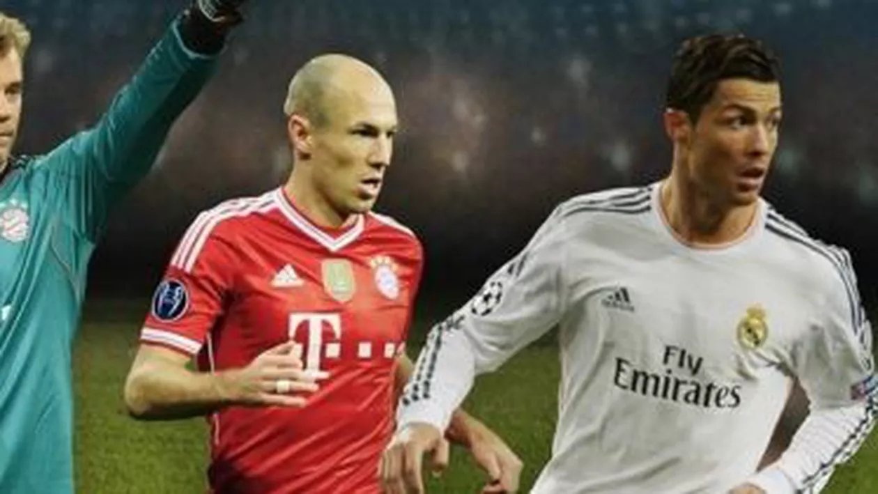 Neuer, Robben și Ronaldo, finaliști pentru titlul de cel mai bun jucător al sezonului trecut