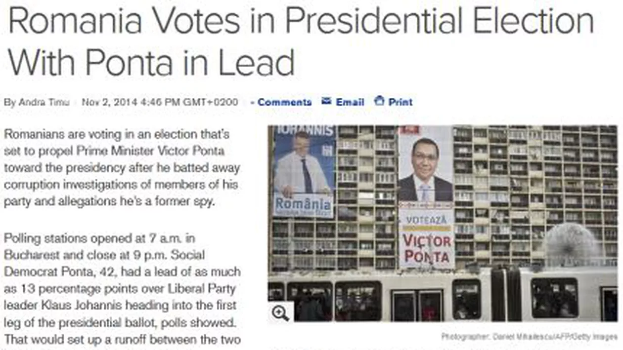 Alegerile prezidențiale din România, în presa internațională: "Lupta din runda finală va fi strânsă"