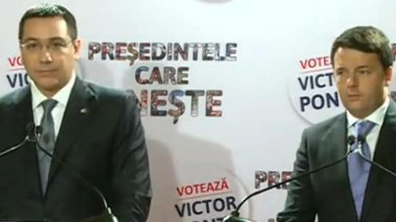 Premierul italian, la sediul PSD: Victor Ponta poate ajuta România şi Europa să devină mai puternice (VIDEO)