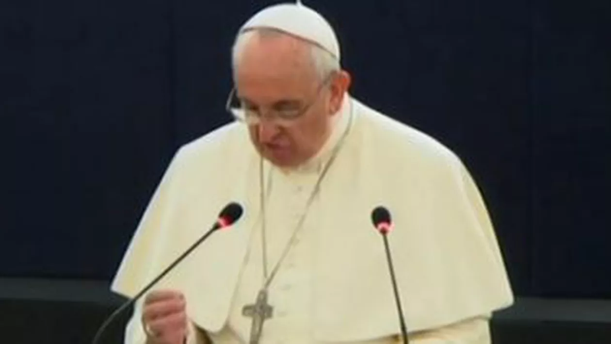 Papa Francisc, discurs emoționant în Parlamentul European (VIDEO)