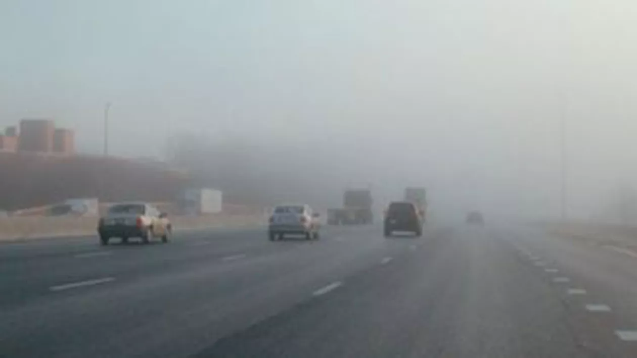 ANM: Cod galben de ceață pentru trei județe