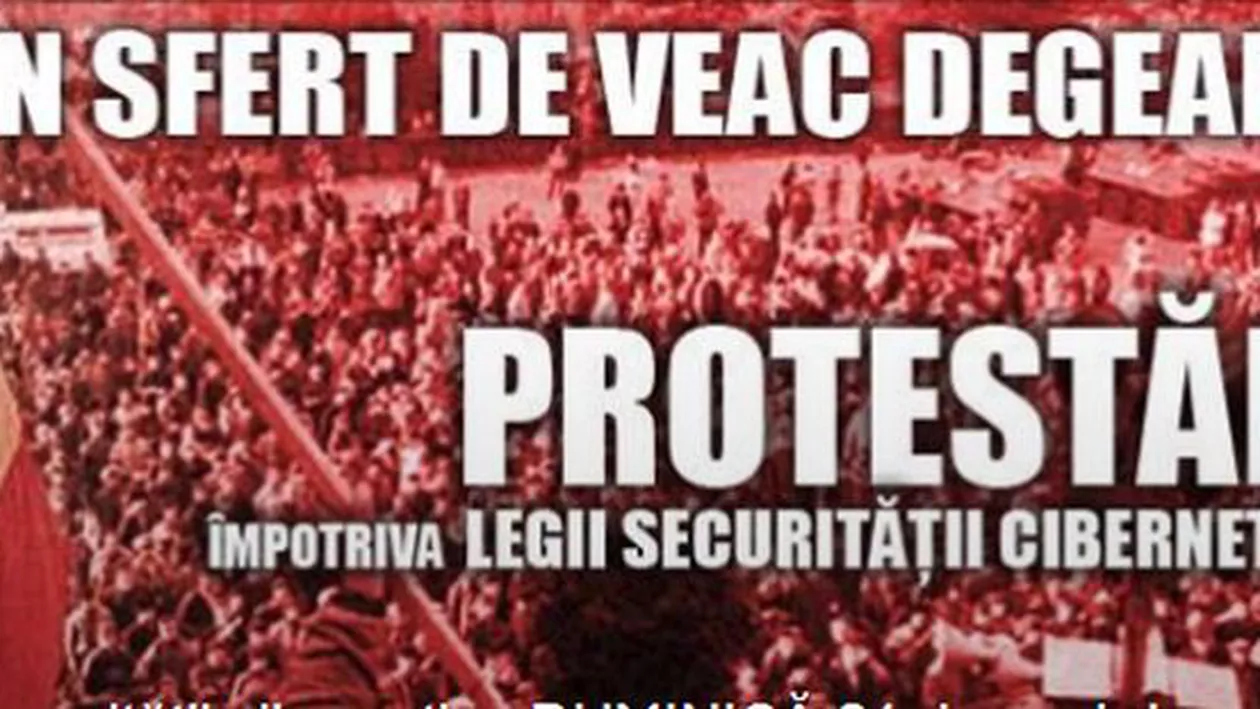 Clujenii ies în stradă din nou: „Legea securităţii cibernetice reinstaurează un nou stat poliţienesc“