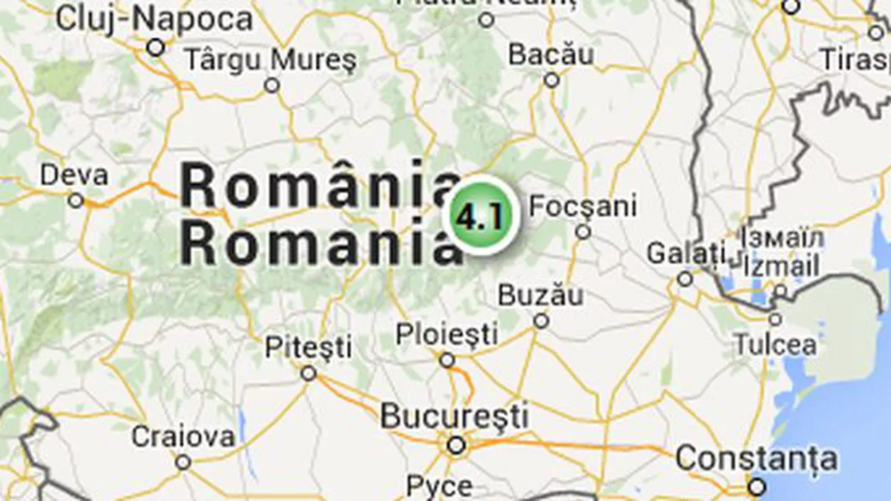 Cutremur de 4,1 pe scara Richter, înregistrat miercuri dimineață în Buzău