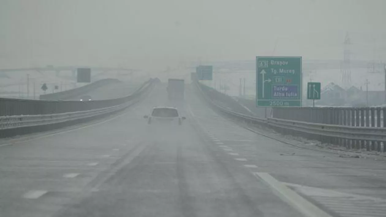 Cod galben de ceaţă, polei şi vânt puternic pentru mai multe județe, inclusiv A2