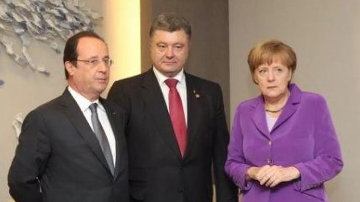 Merkel, Hollande și Poroșenko au ajuns la Minsk, unde caută o ultimă soluție privind estul Ucrainei