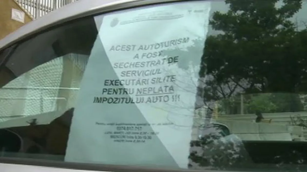 O mașină a fost confiscată pentru neplata impozitului auto