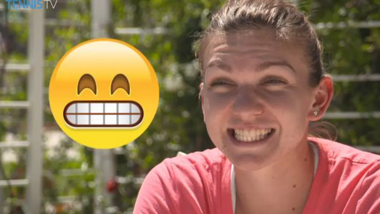 Turneul de la Roma: Simona Halep, provocată să imite emoticoane (VIDEO)