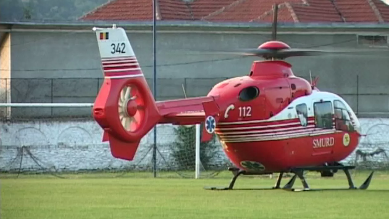 Târgu Jiu: Un elicopter SMURD aflat în misiune nu a putut ateriza pentru că heliportul era ocupat de tarabe și terase
