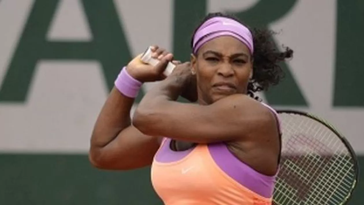 Serena Williams, în finala turneului de la Roland Garros, după ce a învins-o pe elvețianca Timea Bacsinszky