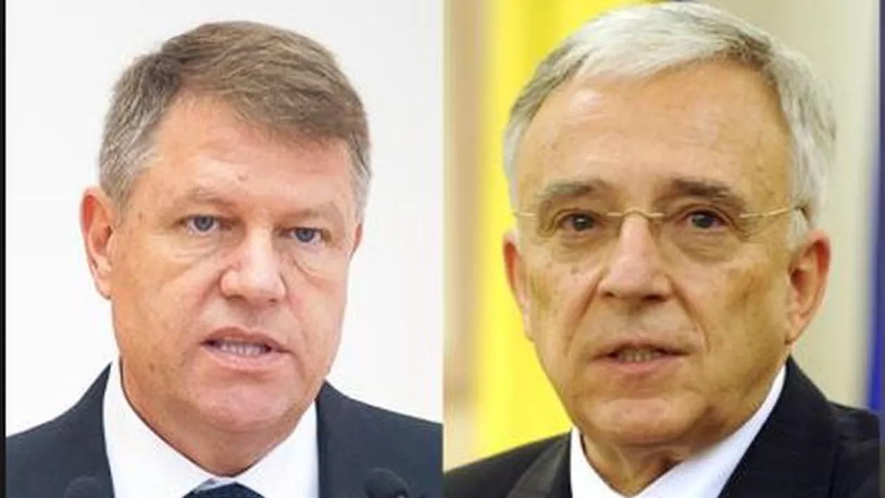 Klaus Iohannis se va întâlni cu Mugur Isărescu, miercuri, la sediul Băncii Naţionale a României