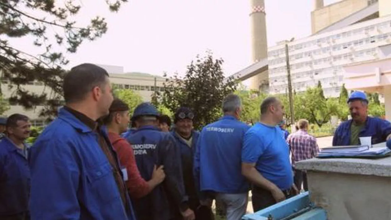 Hunedoara: Protest spontan la termocentrala Mintia