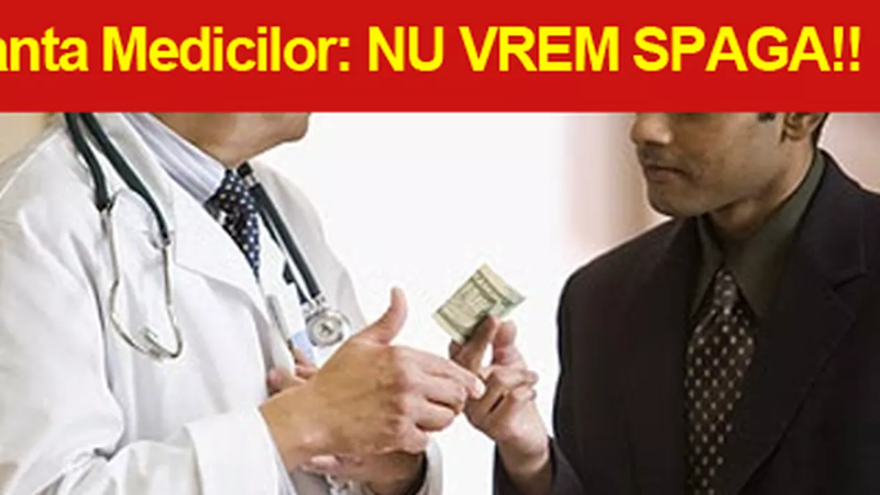 Alianța Medicilor: Nu vrem legalizarea șpăgii, ci salarii decente și condiții optime pentru un serviciu medical de calitate