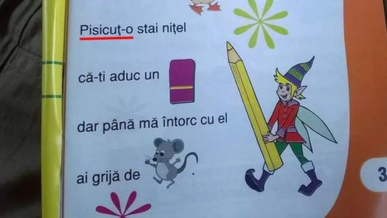 Reviste ”educative” pentru copii, pline de greșeli gramaticale: ”Pisicuț-o stai nițel că-ți aduc un prosopel” (FOTO)